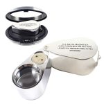 LUPA ENTOMOLOGICA 40X X 25MM CROMADA CON LUZ LED