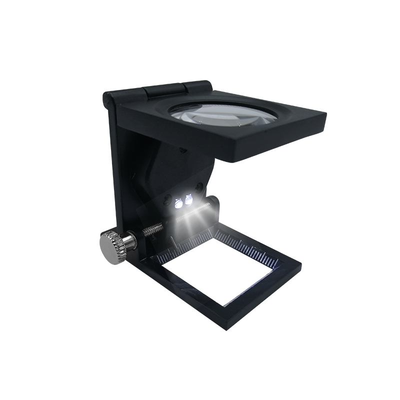 LUPA METAL PESADO ALTA CALIDAD 2 LED 10X DE CRISTAL 30 MM